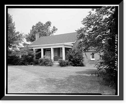Historic Framed Print, David Graves House, County Highway 40 at County Highway 37, Burkville vicinity, Lowndes County, AL,  17-7/8" x 21-7/8"