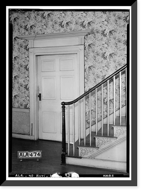 Historic Framed Print, Burritt House, 303 Eustis Avenue, Huntsville, Madison County, AL - 7,  17-7/8" x 21-7/8"
