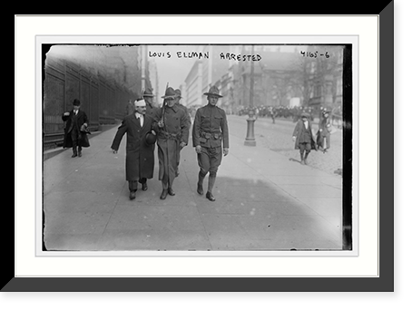 Historic Framed Print, Louis Ellman arrested,  17-7/8" x 21-7/8"