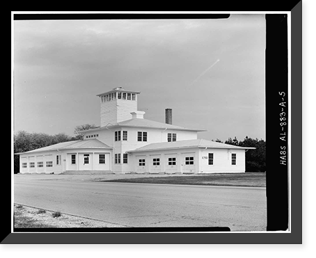 Redstone Arsenal, Fire Station No. 3, Redstone Road between Post & Line Roads, Huntsville vicinity, Madison County, AL - 5, Vintage Poster