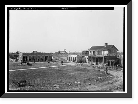 Fort Gaines, Officers' Quarters & Barracks, Dauphin Island, Mobile County, AL Classic, Antique Poster