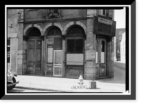 Shippers Exchange Saloon, 50 South Commerce Street, Mobile, Mobile County, AL - 3 Classic, Antique Print
