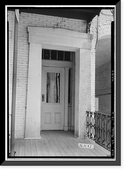 Girard Double House, 56-58 South Conception Street, Mobile, Mobile County, AL - 5, Antique Print