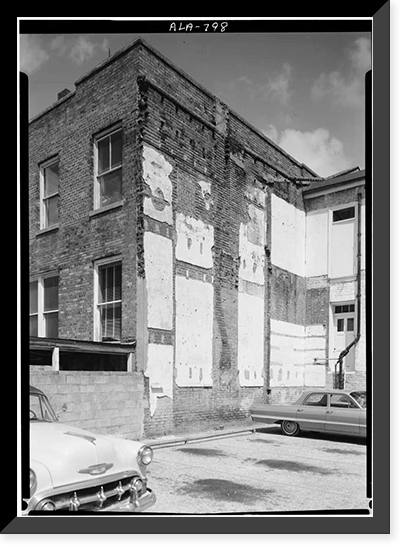 Historic Framed Print, Silver-Ketchum House, 257 Saint Francis Street, Mobile, Mobile County, AL - 3,  17-7/8" x 21-7/8"