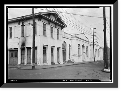 Historic Framed Print, Southern Market & Municipal Building, 107-115 South Royal Street, Mobile, Mobile County, AL - 8,  17-7/8" x 21-7/8"
