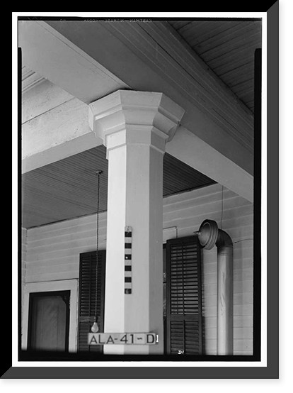 Historic Framed Print, Ludlow House, 1113 Church Street, Mobile, Mobile County, AL - 13,  17-7/8" x 21-7/8"