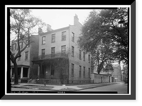 Cornelius Robinson Twin Houses, 157-159 North Conception Street, Mobile, Mobile County, AL, Vintage Poster