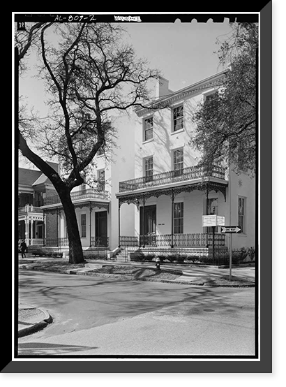 Cornelius Robinson Twin Houses, 157-159 North Conception Street, Mobile, Mobile County, AL - 3, Antique Print