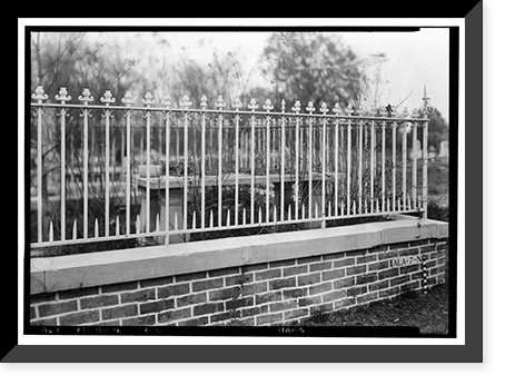 Historic Framed Print, Magnolia Cemetery (Ironwork), Virginia Street, Mobile, Mobile County, AL - 6,  17-7/8" x 21-7/8"