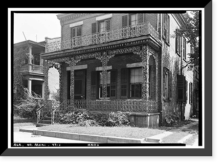Revault-Shawhan House, 254 North Conception Street, Mobile, Mobile County, AL, Vintage Wall Art