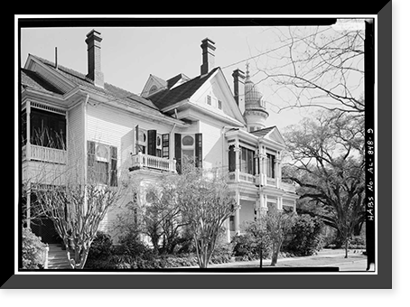 Tacon-Gordon House, 1216 Government Street, Mobile, Mobile County, AL - 9, Vintage Print