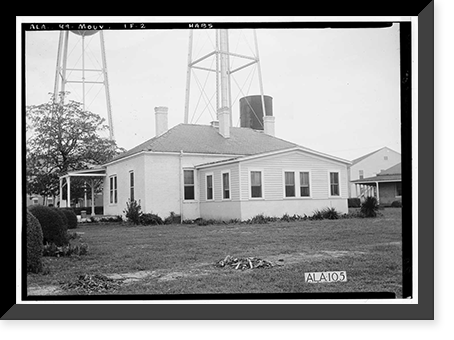 Historic Framed Print, Mount Vernon Arsenal, Workshop, Old Saint Stephens Road (County Road 96), Mount Vernon, Mobile County, AL - 2,  17-7/8" x 21-7/8"