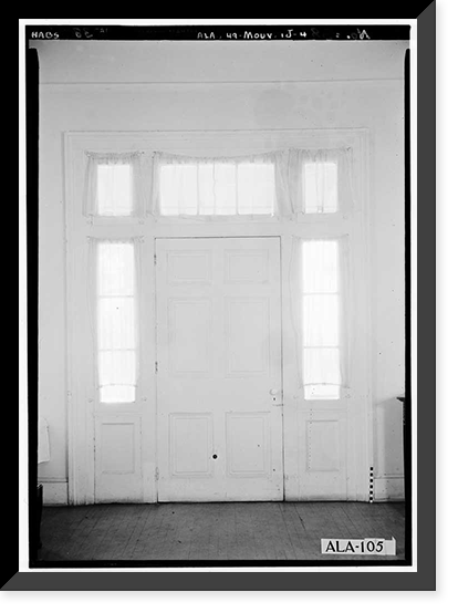 Historic Framed Print, Mount Vernon Arsenal, Paymaster's Office, Old Saint Stephens Road (County Road 96), Mount Vernon, Mobile County, AL - 4,  17-7/8" x 21-7/8"