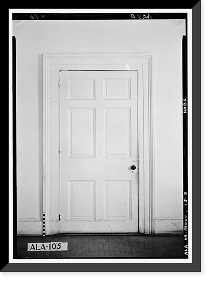 Historic Framed Print, Mount Vernon Arsenal, Paymaster's Office, Old Saint Stephens Road (County Road 96), Mount Vernon, Mobile County, AL - 5,  17-7/8" x 21-7/8"