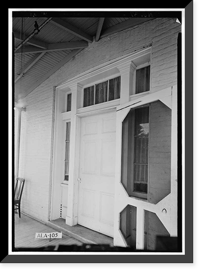 Historic Framed Print, Mount Vernon Arsenal, Paymaster's Office, Old Saint Stephens Road (County Road 96), Mount Vernon, Mobile County, AL - 7,  17-7/8" x 21-7/8"