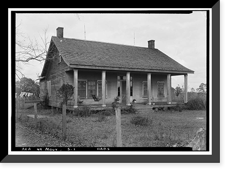 Nelias Fall House, County Road 96 (Old Saint Stephens Road), Mount Vernon, Mobile County, AL, Vintage Print