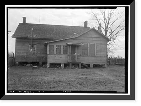 Nelias Fall House, County Road 96 (Old Saint Stephens Road), Mount Vernon, Mobile County, AL - 2, Vintage Print