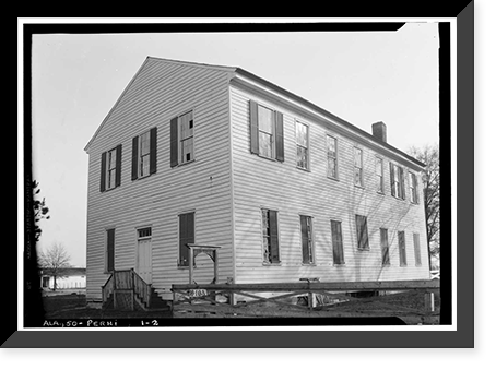 Masonic Hall, U.S. Highway 84 (moved from AL, Claiborne), Perdue Hill, Monroe County, AL - 2, Historic Print