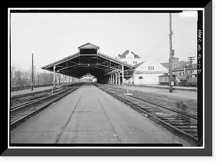 Louisville & Nashville Railroad, Union Station Train Shed, Water Street, opposite Lee Street, Montgomery, Montgomery County, AL - 2, Antique Poster