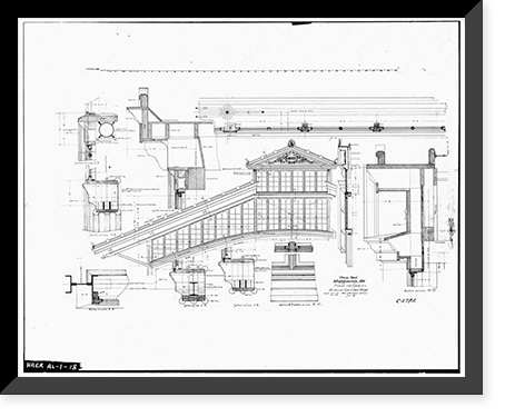 Louisville & Nashville Railroad, Union Station Train Shed, Water Street, opposite Lee Street, Montgomery, Montgomery County, AL - 18, Vintage Poster