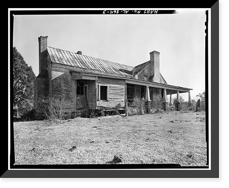 Rather-Rice-Gilchrist House, Bluff City Road vicinity, Somerville, Morgan County, AL - 3, Vintage Wall Art