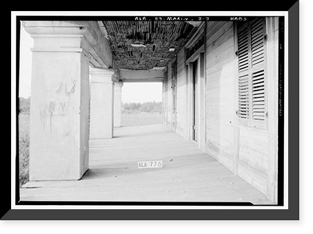 Jones-Cocke-Crenshaw House, Washington Street (County Road 45), Marion vicinity, Perry County, AL - 3, Historic Print