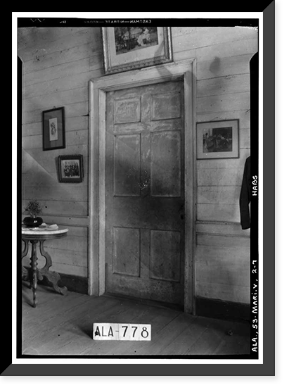 Jones-Cocke-Crenshaw House, Washington Street (County Road 45), Marion vicinity, Perry County, AL - 7, Antique Print