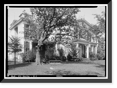 Historic Framed Print, Westwood, Water Avenue (State Highway 61), Uniontown, Perry County, AL,  17-7/8" x 21-7/8"