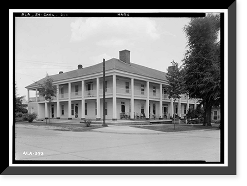Historic Framed Print, Phoenix Hotel, Phoenix Street, Carrollton, Pickens County, AL,  17-7/8" x 21-7/8"