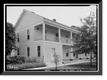 Historic Framed Print, Phoenix Hotel, Phoenix Street, Carrollton, Pickens County, AL - 2,  17-7/8" x 21-7/8"