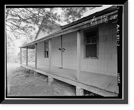 Historic Framed Print, Charity House, State Route 32 & County Route 1 vicinity, Memphis, Pickens County, AL - 3,  17-7/8" x 21-7/8"