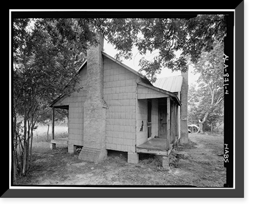 Historic Framed Print, Charity House, State Route 32 & County Route 1 vicinity, Memphis, Pickens County, AL - 4,  17-7/8" x 21-7/8"