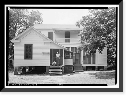 Ferguson-Long House, Chopitoulas Street (State Highway 14), Pickensville, Pickens County, AL - 2 Classic, Antique Poster
