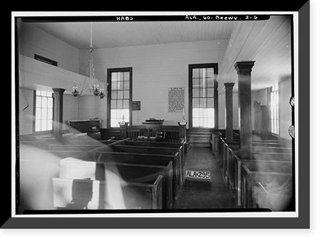 Brewersville Methodist Church, State Route 28, Brewersville, Sumter County, AL - 6, Antique Print