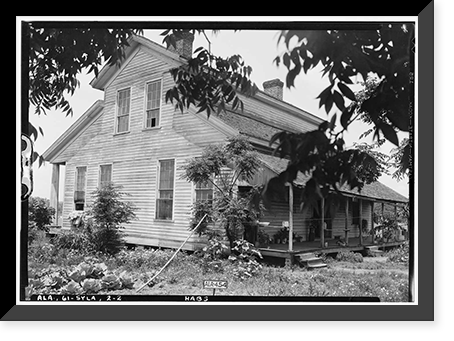 Baldwin Fluker House, Talladega Highway, Sylacauga, Talladega County, AL - 2, Antique Poster