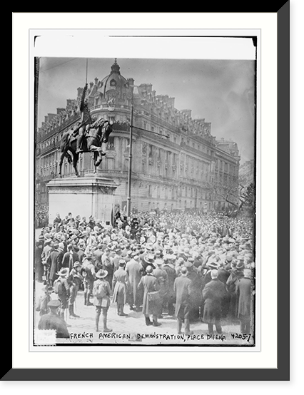 Fr.-Am. demonstration, Place D'Iena Classic, Vintage Wall Art