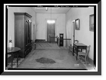 Lawler House, County Road 11, Talladega vicinity, Talladega County, AL - 11, Antique Print