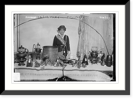 Historic Framed Print, Sale .  Rummage . - Mrs. Hiram Borge for woman suffrage,  17-7/8" x 21-7/8"