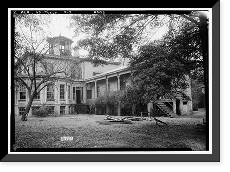 Jemison-van de Graaf-Burchfield House, 1305 Greensboro Avenue, Tuscaloosa, Tuscaloosa County, AL - 2, Antique Print