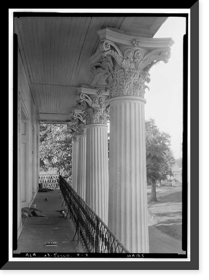 Historic Framed Print, Judge William C. Cochrane House, 3600 Fifteenth Street, Tuscaloosa, Tuscaloosa County, AL - 3,  17-7/8" x 21-7/8"
