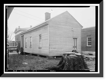 Historic Framed Print, Law Office, Court Street, Camden, Wilcox County, AL - 2,  17-7/8" x 21-7/8"