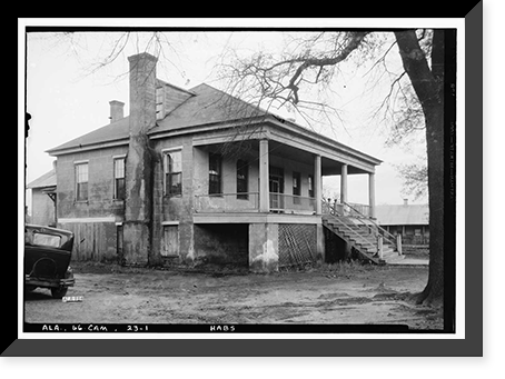 Coster House, Broad & Hill Streets, Camden, Wilcox County, AL, Vintage Wall Art