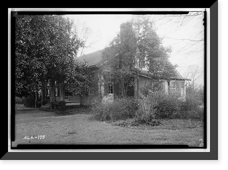 Eustis Jones House, Broad Street, Camden, Wilcox County, AL, Antique Print