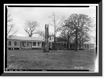 Franklin King Beck House, 312 Clifton Street, Camden, Wilcox County, AL, Antique Poster