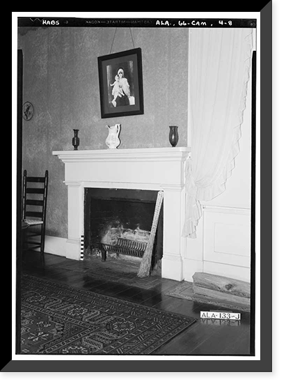 Historic Framed Print, Bagby House, Broad Street, Camden, Wilcox County, AL - 8,  17-7/8" x 21-7/8"