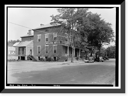Wilcox Hotel, Broad Street (State Route 28), Camden, Wilcox County, AL Classic, Antique Poster