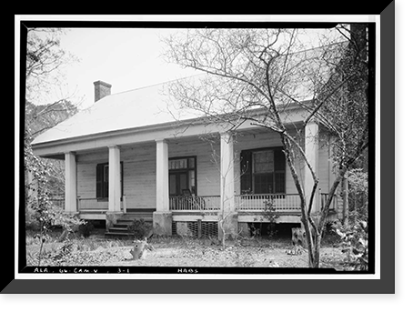 Colonel John Young Kilpatrick House & Outbuildings, Bridgeport Road (County Road 37), Camden vicinity, Wilcox County, AL, Vintage Print