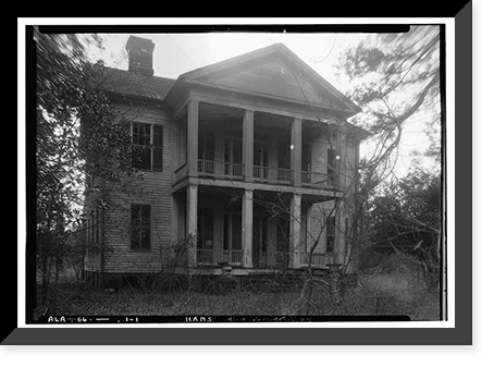 Burford House, County Road 33 vicinity, Camden vicinity, Wilcox County, AL, Vintage Poster