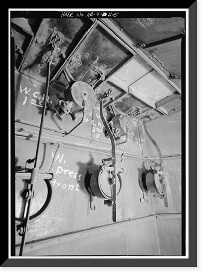 Hot Springs National Park, Bathhouse Row, Lamar Bathhouse: Mechanical & Piping Systems, State Highway 7, 1 mile north of U.S. Highway 70, Hot Springs, Garland County, AR - 5 Vintage Wall Art Print