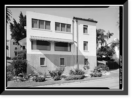 U.S. Naval Hospital, Executive Officer's Quarters, Park Boulevard, Balboa Park, San Diego, San Diego County, CA - 3, Historic Print